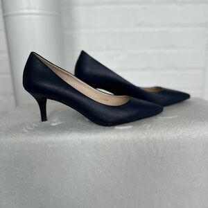 Cole Haan Grand Os Quincy Women’s Leather Blue Marine Pumps Size 8B